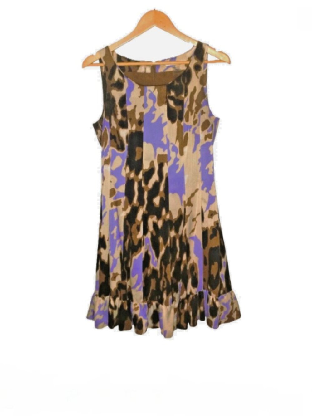 Peter Nygard Sleeveless Purple Multi-Color Dress 8P